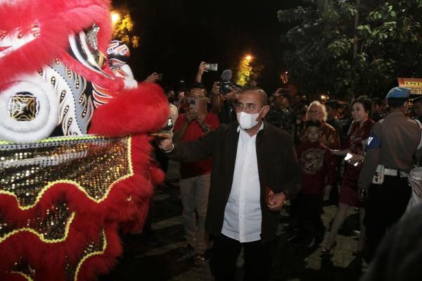 Gubernur dan Forkopimda Sumut Pantau Malam Perayaan Imlek di Medan